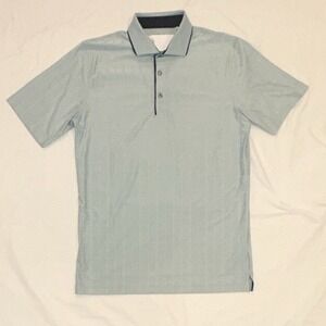 Puma Men's MATTR Check Polo, Modern Mint-Deep Navy, Small, 633487 05, New